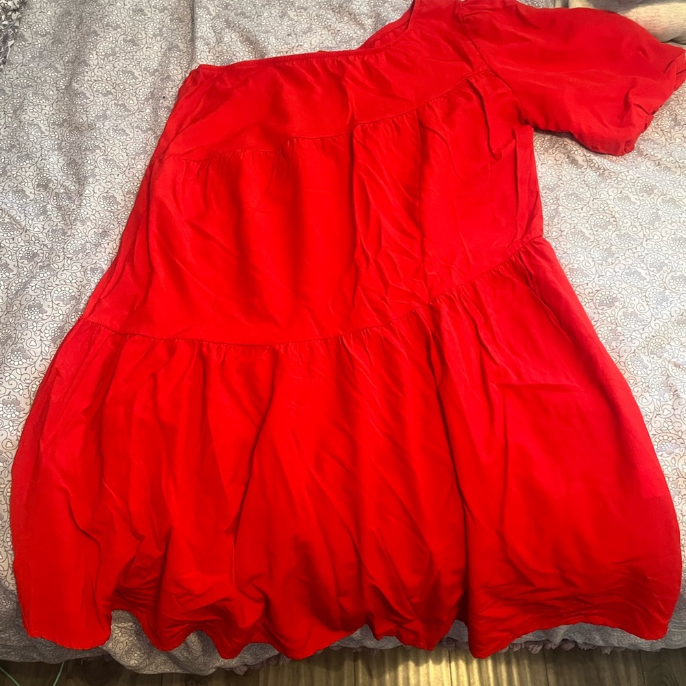 Amazon Women's One Shoulder Red Dress